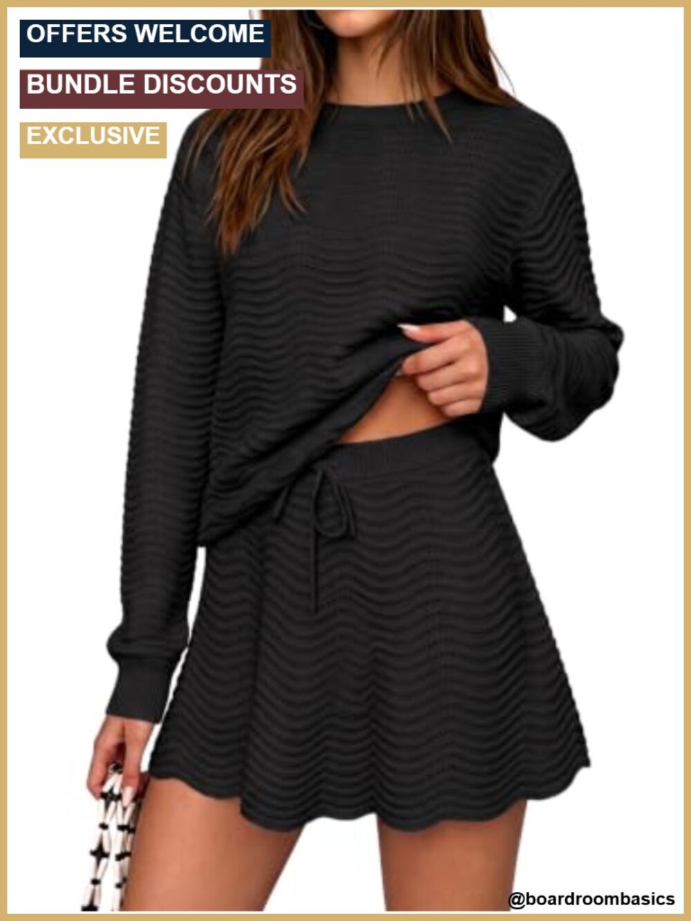 Women's 2 Piece Sweater Skirt Set Fall Outfit
